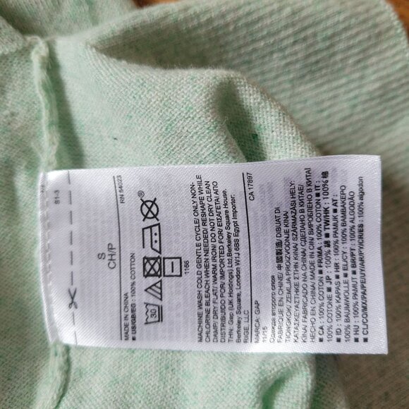 Gap Mint Green Longer Button Up Cardigan Small NWT - Picture 8 of 8